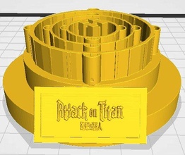 paredes ataque on titã ventilador arte 3d impressão modelo in 3dexport 3d print model - Mito3D