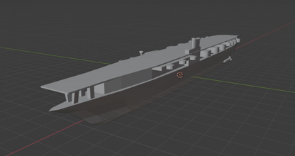 guerra transportadora navio aeronave worldwar2 3d print model - Mito3D