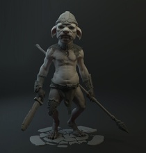 guerreiro goblin assassino 3d impressão modelo in monstros criaturas 3dexport 3d print model - Mito3D