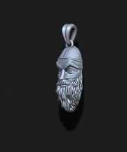 warrior head pendant 3d print model in pendants 3dexport warior knight armor fantasy fictional creature crusader warcraft wow orc shield amored war armour mmo military person lotr mmorpg viking 3d print model - Mito3D