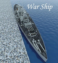 kriegsschiff 3d modell kreuzer 3dexport krieg schiff wwii boot wasserfahrzeug militär flugzeug einfarbig ozean 3d print model - Mito3D