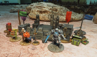 warsurge bundle fantasy knight goblin flags objectives orbs sword scifi robot turret ammo crates 3d print model - Mito3D