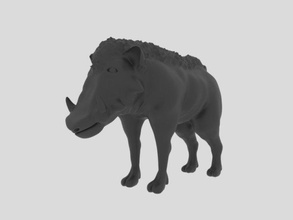 phacochère animal zoo marin sauvage faune 3dprinted 3dprinting 3d print model - Mito3D
