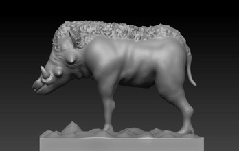 warthog 3d print model in animals 3dexport wild wildlife 3dprinter 3dprinted 3dprint zoo zeezoo 3d print model - Mito3D