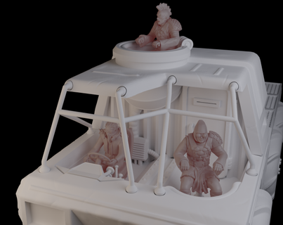 terreno baldio caminhão equipe técnica livre borda jogos necromunda 3d print model - Mito3D