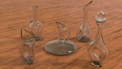 água jarro 3d modelo in utensílios cozinha ferramentas 3dexport garrafa vidro domésticos bebida jantar copo vinho talheres cristal barra coquetel restaurante jarra decoração 3d print model - Mito3D