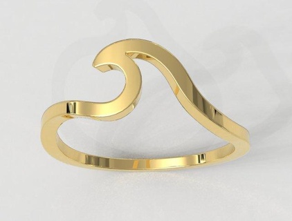 onda squillare anelli squillare anelli gold ring jewelry rings gioielleria oro paulorani moda moda classico moderno argento wave ring onda mare sea ring sirena 3d print model - Mito3D