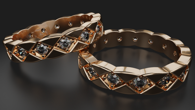 wavy ring gems jewelry jewellery design fashion fashion-and-beauty fashion-ring beauty gold printable cnc cncmachining cncmodel 3dprint 3d print model - Mito3D