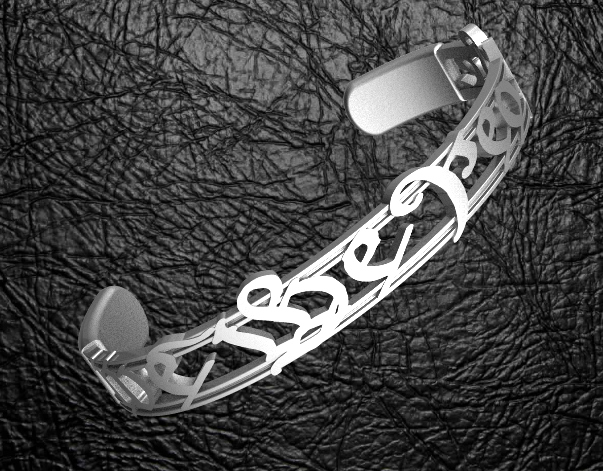 we people bracelet 3d print model in bracelets 3dexport usa america patriot jewelry 3D print model - Mito3D