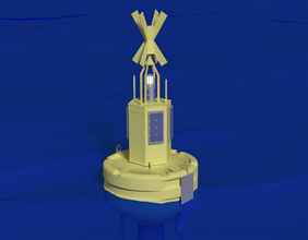 weather observation buoy 3d model in boats 3dexport float sea water ocean boat 3d print model - Mito3D