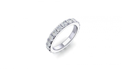 wedding band 0020 ring gem stone gold silver platinum stl print printable prototyping collection diamond jewel jewelry jewellery 3d print model - Mito3D