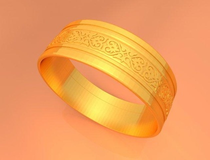 wedding gold ring ktwr01 rings 3d printing model ktkaraj stl jewellery prototyping printable circular pattern circle round 3d print model - Mito3D