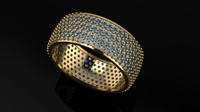 wedding ring gold woman-ring fashion-ring gamstone diamond widding rino cad 3d print model - Mito3D