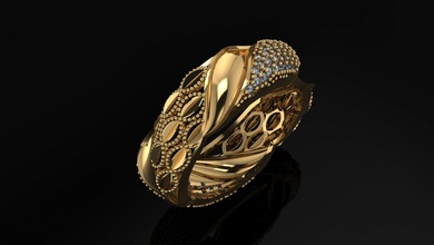 mariage bague or woman ring fashion gamstone diamant widding Rino goujat 3d print model - Mito3D