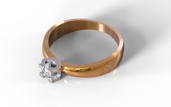 Boda anillo 3d print model - Mito3D