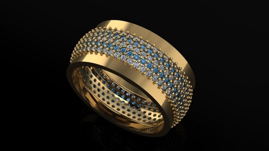 wedding ring 3d print model in rings 3dexport gold woman-ring fashion-ring gamstone diamond widding rino cad 3d print model - Mito3D