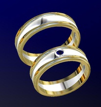 bague de mariage bijou la mode l'anneau imprimable or rhiho cad cnc femme 3d print model - Mito3D