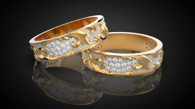 Boda anillo dorado proporción r17 compromiso oro plata imprimible joyería joya collar brillante colgante pendiente lujo diamante zafiro rubí Moda anillos 3d print model - Mito3D