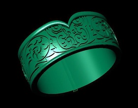 anello di nozze gufo smaltato moda matrimonio lo smalto oro cad cnc donna rhiho 3d print model - Mito3D