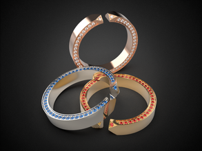 Boda anillo tamaños r9 3d impresión modelo joyería joya imprimible diamante collar brillante colgante pendiente lujo compromiso tiffany oro plata zafiro rubí platino anillos 3d print model - Mito3D