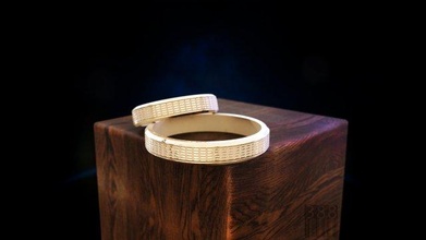 wedding rings stereolithography cnc gold printing wax print 3d print model - Mito3D