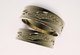 casamento argolas 3d impressão modelo in 3dexport anel noivado joalheria imprimível ouro prata diamante gema pedra jóia 3dring 3d print model - Mito3D