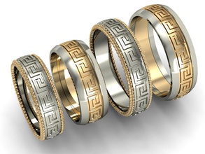 anneaux de mariage sexe masculin famale l'anneau beau bijoux imprimable cadeau cad belle la femelle femmes brillant exclusif 3dm stl obj mode or rhino cnc 3d print model - Mito3D