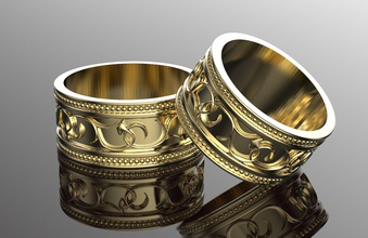 Boda anillos hombre mujer anillo joyería joya stl obj fbx oro plata Moda belleza moda imprimible cnc mecanizado 3d print model - Mito3D