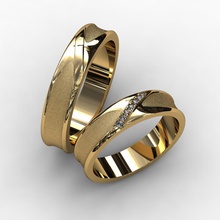 anelli di nozze matrimonio modello in crescita 3d print model - Mito3D