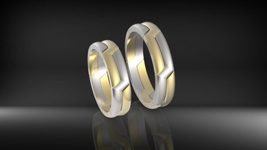casamento sennit construtor anéis anel ouro de prata platina jóias construcor metalizado printable sterling a moda do sexo masculino feminino goldy amor o 3d print model - Mito3D