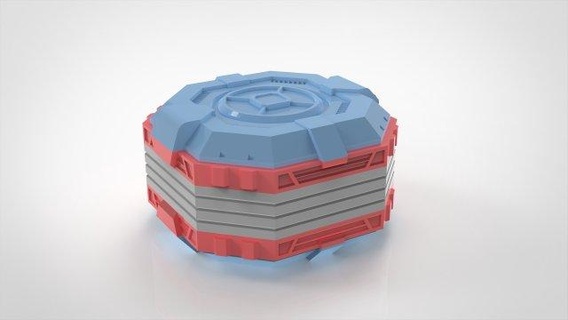 ot Kutu bükülmüş yüzükler menteşe kapak Aksesuarlar tütün konteyner varil kavanoz kasa kilit kombinasyon Steampunk sci fi fütüristik mekanik zar denizaltı Sanat oyuncak robo domuzcuk banka 3d print model - Mito3D