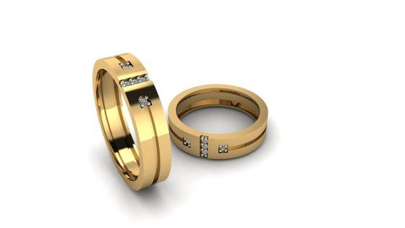 weeding ring 003 rings jewelry jewellery cad wedding engagement wedding-ring gold diamond 3d print model - Mito3D