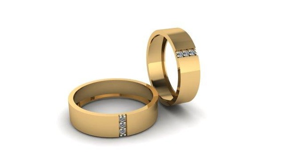 weeding ring 006  rings jewel jewelry jewellery engagement weeding gold weeding-ring printable gem  3d print model - Mito3D