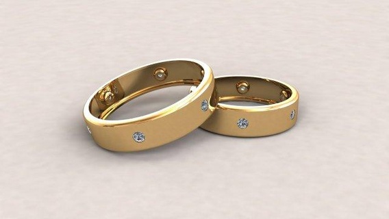 weeding ring 010 rings wedding wedding-ring engagement engagementring gold gold-ring jewelry jewellery diamond jewel 3d print model - Mito3D