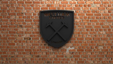 west ham united fc logo 3d print model in sculpture 3dexport goal sports game play football soccer fifa league championship competition europe icon stadium team champions 3dprint sculptures france 3d print model - Mito3D