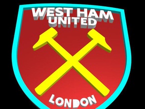 west ham united englishpremierleague insigne logo de football le soccer bouclier 3d print model - Mito3D