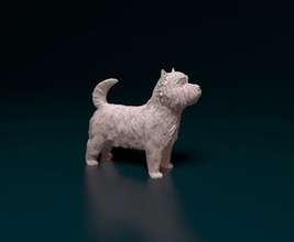 west highland white terrier 3 dog animal printable printready stl obj 3d print model - Mito3D