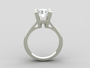 wh 1 Stein einzigartig Ring Frau Schmuck Juwel Gold Silber wertvoll Diamant 3d print model - Mito3D