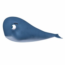 ballena 3d modelo in 3dexport dibujos animados anima pez oceano mar criatura azul gracioso lindo submarino agua brote jorobado naturaleza tiburón animales mamífero 3d print model - Mito3D