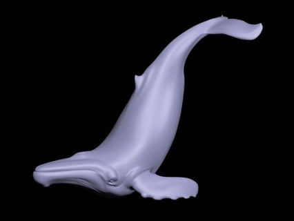 balena figurina scultura statuetta oceano passatempo 3d print model - Mito3D