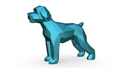 buğday teriyer 3d yazdır model in hayvanlar 3dexport 3dprinted 3dprinting sanat hediye düşük poli 3dprint hayvan dekor iç minyatürler heykel oyuncak köpek memeli köpekler 3d print model - Mito3D