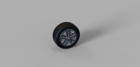 wheel tire plastic printing printer miniature model prefabricated glue 3d print model - Mito3D