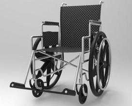 fauteuil roulant 3d modèle in chariot 3dexport roue chaise pneu poussette véhicule handicap handicapé patient medical equipment médical invalidité blessé physique rouleur désactivé soucier hôpital 3d print model - Mito3D