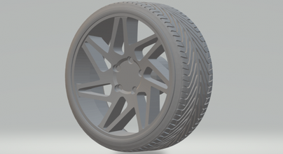 wheels rotiform v2 diecast 3d print model in vehicle 3dexport hotwheels slotcar slot car hot tamya 3d print model - Mito3D