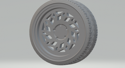 wheels rotiform v3 diecast 3d print model in vehicle 3dexport hotwheels slotcar slot car hot tamya 3d print model - Mito3D