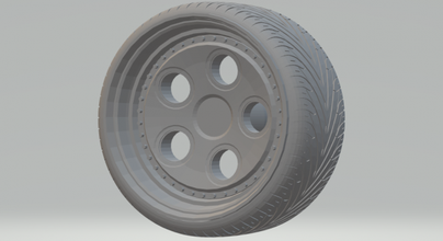 wheels rotiform v6 diecast 3d print model in vehicle 3dexport hotwheels slotcar slot car hot tamya 3d print model - Mito3D