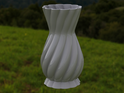 white plastic decorative vase decor house plant pot kitchen products vases flower tall wedding party living room flowers 3d print model - Mito3D