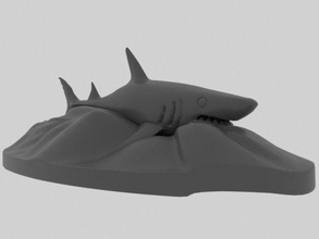 white shark whiteshark zoo animal sealife wildlife seacreatures zbrush 3dprinter 3dprint 3d print model - Mito3D