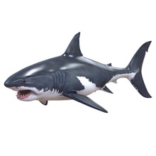 white shark 3d model in 3dexport tiger whale predator fish animal mammal aquatic lowpoly sea ocean game fantasy monster creature realistic pbr texture material 3d print model - Mito3D