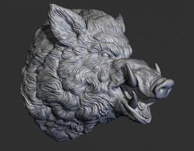 selvagem javali porco animais mamíferos 3dprint natureza 3d cnc miniaturas joalheria pingentes 3d print model - Mito3D